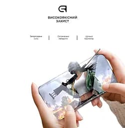 Захисне скло для Xiaomi Redmi A1/A1+ Poco C50, Full Glue HD, 2.5D, повністю прозоре, на весь екран, глянцеве, загартоване 9H, повне проклеювання по всій поверхні, з чорною рамкою, протиударне, кришталево чітке зображення, ArmorStandart (ARM64873) - мініатюра 3
