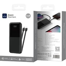 Зовнішній акумулятор WiWU Essen Wi-P081 10000mAh 22.5W Black (6977703658583) [161282] - мініатюра 6