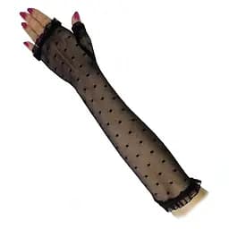 Перчатки без пальцев длинные