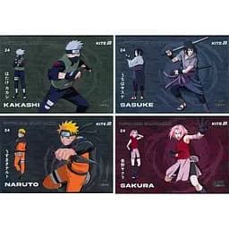 Набір зошитів для малювання Kite Naruto Shippuden 24 аркуші скоба гібр. лак + УФ лак 12 шт. (NR25-242)