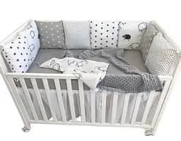 Дитячий набір Moontime у ліжечко "Зірочки чорні"