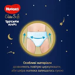 Підгузки-трусики Huggies Elite Soft Overnites 3 (6-11 кг), 23 шт. - мініатюра 6