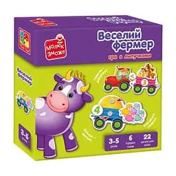Детская настольная игра "Веселый фермер" Vladi Toys VT2100-13 с липучками