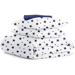 Комплект постільної білизни Cosas Big stars CS2 Двоспальний синій (StarBigBlue_El160-DBlue_180)