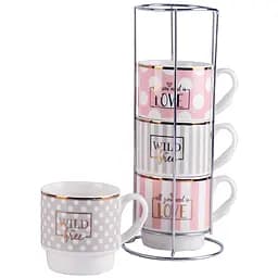 Набір чашок Limited Edition Glam на металевій підставці 5 предметів (6469516) - мініатюра 2
