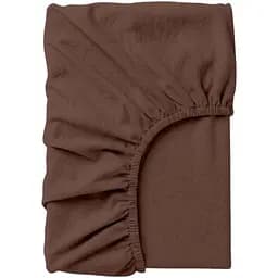 Простирадло на резинці Cosas з вареної бавовни COCOA BROWN 90х200х20 см (82WashedCottonCocoaBrown_90x200x20)