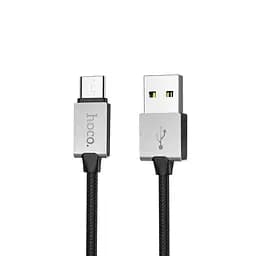 USB Cable Hoco U49 Refined Steel MicroUSB Black 1.2m