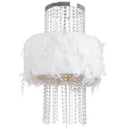 Люстра подвесная Brille прованс с абажуром E14 60W WH (BL-095S/3)