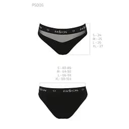 Трусики із прозорою вставкою Passion PS006 Panties black L - мініатюра 3