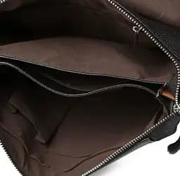 Чоловіча шкіряна сумка месенджер Tiding Bag Чорна - мініатюра 4