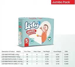 Підгузки-трусики дитячі Lody Baby Pants Culottes XXL 7 (19+ кг) Jumbo 32 шт. - мініатюра 3