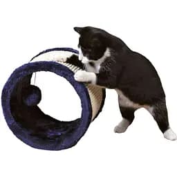 Дряпка для котів Trixie Playing Roll кругла плюш/сизаль з іграшкою 23 x 20 см синьо-бежева (4324)