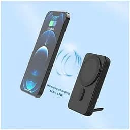 Магнітний павер банк Foldable Magnetic Wireless Charger with зарядний 2-in-1 5000mAh power bank D8 - мініатюра 4