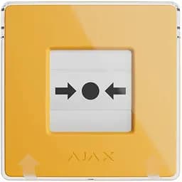 Беспроводная настенная кнопка для активации пожарной тревоги вручную Ajax для жилых объектов Manual Call Point, jeweller, беспроводной, желтый