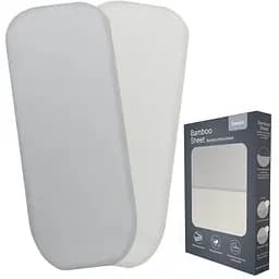 Простынь Lionelo Bamboo Sheet Off White Grey 70 x 28 см (LO-BAMBOO SHEET OFF WHITE GREY 70x28) 2 шт.