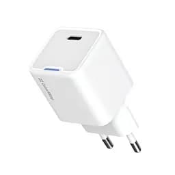 Сетевое зарядное устройство ColorWay, белый, 25 Вт, GaN, 1xType-C (PD3.0), Auto ID (CW-CHS052PD-WT)