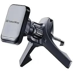 Автодержатель для телефона ColorWay Air Vent 6 Grey магнитный в дефлектор воздуховода поворот держателя на 360° CW-CHM16-GR