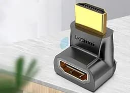 Перехідник Vention HDMI Male to HDMI Female 270° Black (AINB0-2) 2 штуки - мініатюра 2