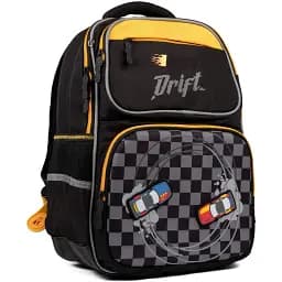 Рюкзак шкільний напівкаркасний 1 Вересня S-105 Maxdrift чорний/жовтий
