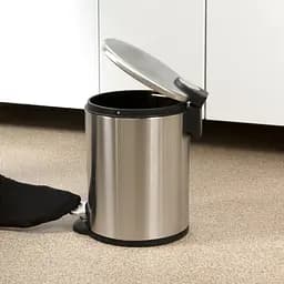 Відро для сміття МVM з кришкою та педаллю 5 л (BIN-16 5L SS) - мініатюра 6