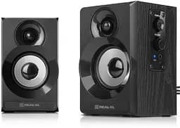 Колонки 2.0 Real-El S-217 Black, 2 x 6 Вт, МДФ, живлення від мережі 220V, керування спереду - мініатюра 2