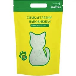 Силікагелевий наповнювач Хвостик із дрібними гранулами 15 л зелений