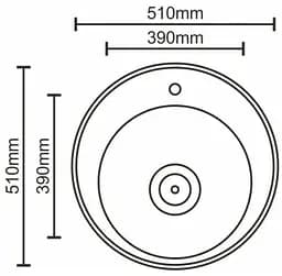 Кухонна мийка Platinum 510 декор (SP000011015) - мініатюра 5