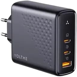 Зарядний пристрій адаптер живлення Voltme 140W GaN V1152 чорний (вилка EU)