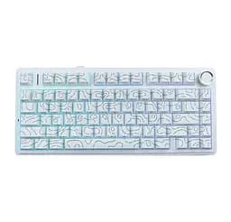 Игровая механическая клавиатура AULA F75 / Три режима подключения / Seiya Switch / White Lines