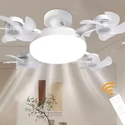 Світлодіодна стельова люстра-вентилятор AY1053 / LED лампа з вентилятором у патрон / Стельовий світильник-вентилятор 60W - мініатюра 7