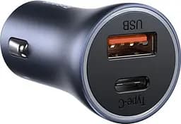 Автомобільний зарядний пристрій Baseus Golden Contactor Dual Quick Charger U+C 40W TZCCJD-0G Dark Grey - мініатюра 6