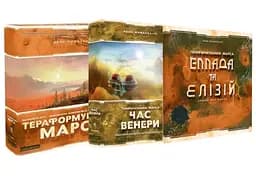 Настольная игра Kilogames Покорение Марса с дополнениями Проект Венера + Эллада и Элизий (укр.) (42215+2)