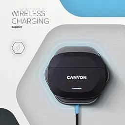 Навушники Canyon TWS HEXAGON 7 TWS ANC+ENC Wireless Charge Black Yellow (CNS-TWS7BY) - мініатюра 5