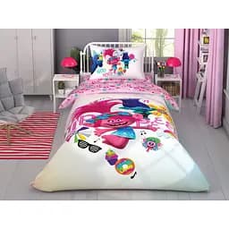 Комплект постільної білизни TAC Disney Trolls Color Party Напівторний Різнокольоровий 000229560