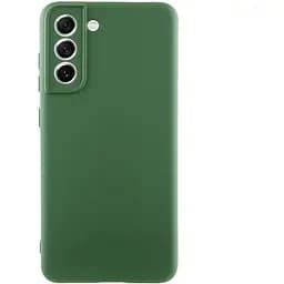 Чехол TPU GETMAN Liquid Silk Full Camera для Samsung Galaxy S21 FE Зеленый / Dark green