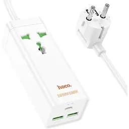 Мережевий подовжувач Hoco AC9A Talent PD30W (1C2A with 1 socket) Desktop Charger White - мініатюра 2