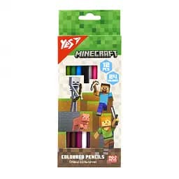 Карандаши цветные Yes Minecraft, 12/24 цвета