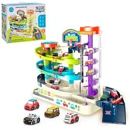 Гараж триповерховий, 4 машинки, автоматичний підіймач, світло, мелодія T103-77A