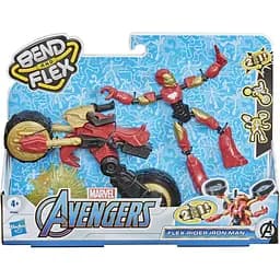 Ігровий набір Hasbro Marvel Avengers Bend and Flex Iron Man з мотоциклом (F0244) - мініатюра 6