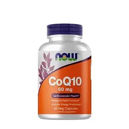 Натуральна добавка NOW CoQ-10 60 mg, 60 вегакапсул