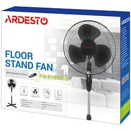Вентилятор Ardesto підлоговий 40 см 45 Вт з пультом д/у чорний (FN-R1608CB) - мініатюра 8