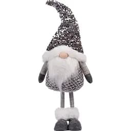 Новогодняя мягкая игрушка Novogod'ko Гном 52 см серебряная (973730)