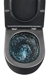 Унітаз підвісний Mixxus Premium Ellipse-0303-T3 Black 520x365x360 мм, система змиву Tornado 3.0 MP6591, Чорний матовий - мініатюра 3