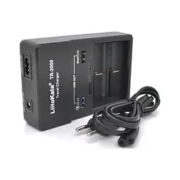 Зарядний пристрій для акумуляторів Liitokala 2 Slots, USB1/QC/3.0, USB2/2.4A, NiMHC(R14)/SC/AA/AAA/17670, Li-ion10440...26650 (Lii-TR2000) - мініатюра 2