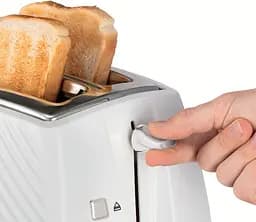 Тостер GrooWe 2 Slice 850Вт, підігрів, розморож., пластик, білий Russell Hobbs kuh0014883 - мініатюра 5