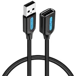 Кабель Vention USB 2.0 A Male to A Female Extension Cable 1.5 м чорний PVC Type (CBIBG)