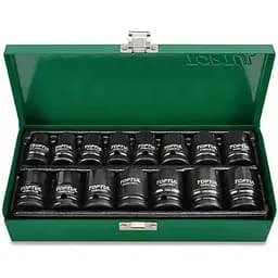 Комплект ударних головок 1/2, 10-24 мм 15 од. Toptul hoz0007646