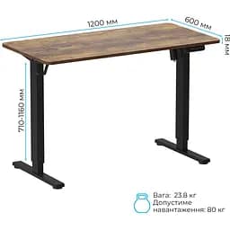 Комп'ютерний ігровий стіл OfficePro ODE1260DW Dark Wood/Black [124835] - мініатюра 8