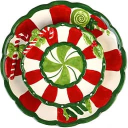 Тарілка Різдво МВМ My Home KP-82-82 S 205х30 мм кольорова (KP-82 S COLOR)