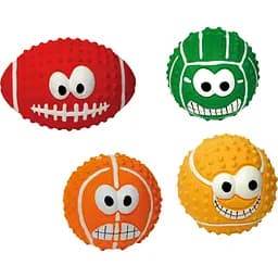 Игрушка для собак Croci Мячи с улыбкой ассорти латекс 4 вида 7.5 см